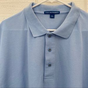 Baby Blue Port Authority collared Polo Tee!